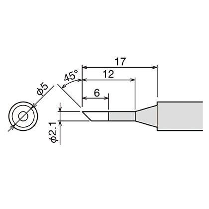 Сменное жало (d6.5х26мм) GOOT PX-60RT-2CR