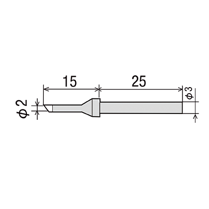 goot CS-20/30RT-2C сменное жало для паяльника CS21/31(d3х40мм)