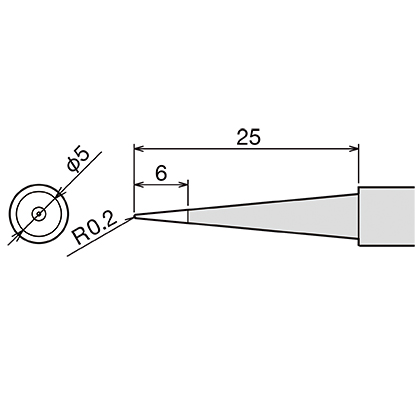 Сменное жало (d6.5х26мм) GOOT PX-60RT-LB