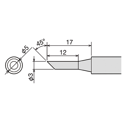 Сменное жало (d6.5х26мм) GOOT PX-60RT-3C