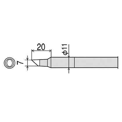 Сменное жало CXR-100RT-7С для паяльника CXR-100(d11мм)