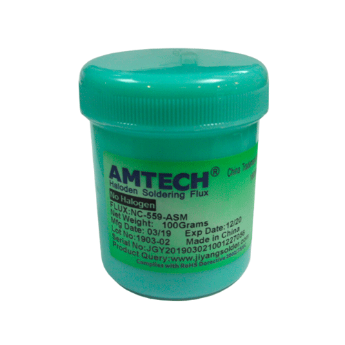 Флюс-гель безотмывочный Amtech NC-559-ASM (зеленая банка), 100 г 