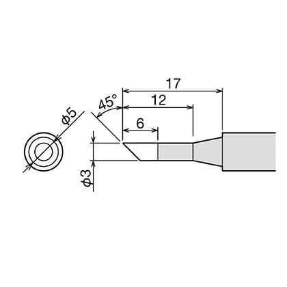 Сменное жало (d6.5х26мм) GOOT PX-60RT-3C-R
