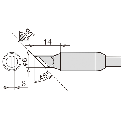 Сменное жало-нагреватель (GOOT RX-85HRT-6К 24V