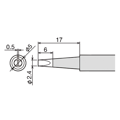 Сменное жало (d6.5х26мм) GOOT PX-60RT-2.4D