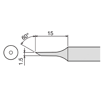 Сменное жало (d6.5х26мм) GOOT PX-60RT-1.5C