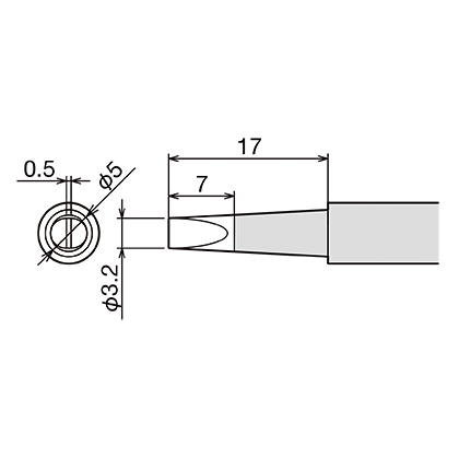 Сменное жало (d6.5х26мм) GOOT PX-60RT-3.2D