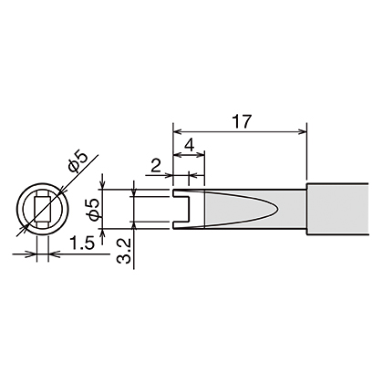 Сменное жало (d6.5х26мм) GOOT PX-60RT-R