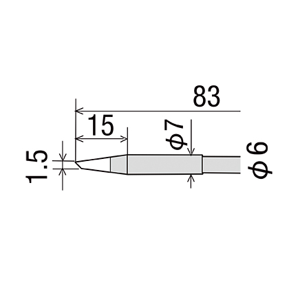 Сменное жало для KX; KS (d6/7 х85мм) BC GOOT RD-67BC