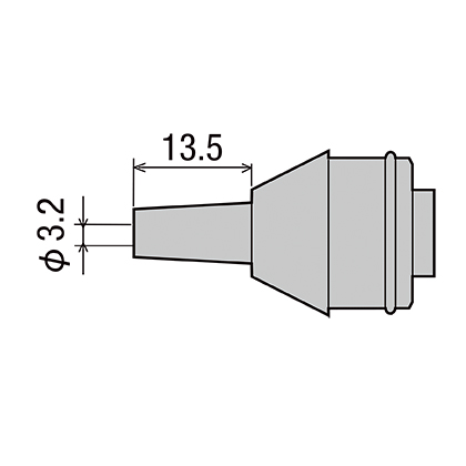 goot GS-150N, а/с носик к отсосу GS-150/154