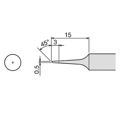 Сменное жало (d6.5х26мм) GOOT PX-60RT-0,5CR