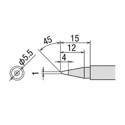 Сменное жало (d7х37мм) GOOT PX-2RT-BC