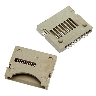 Micro-SD SMD plastic right socket
