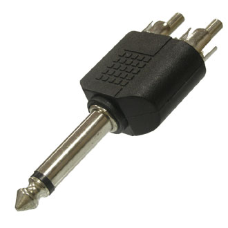7-0181 / 6.35 mono-2RCA plug