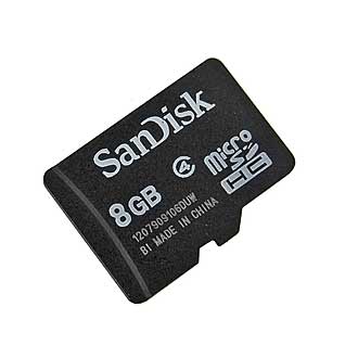 MicroSD  8G Class  4  SanDisk