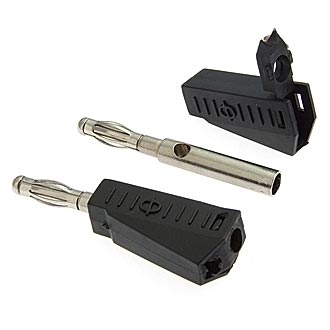 ZP-040 4mm Stackable Plug BLACK