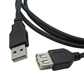 USB-A F  USB-A M 3m black