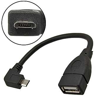 USB AF to MicroUSB 90 degrees