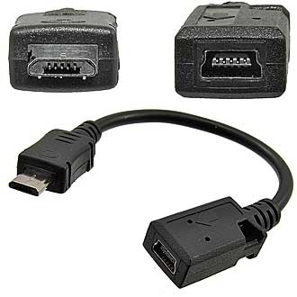 MiniUSB-F to micro USB-M 0.1m