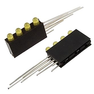 3mm*4  3-5v 4Lm  yellow  30