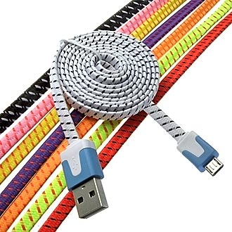 USB to Micro USB flat braid 1m
